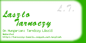 laszlo tarnoczy business card